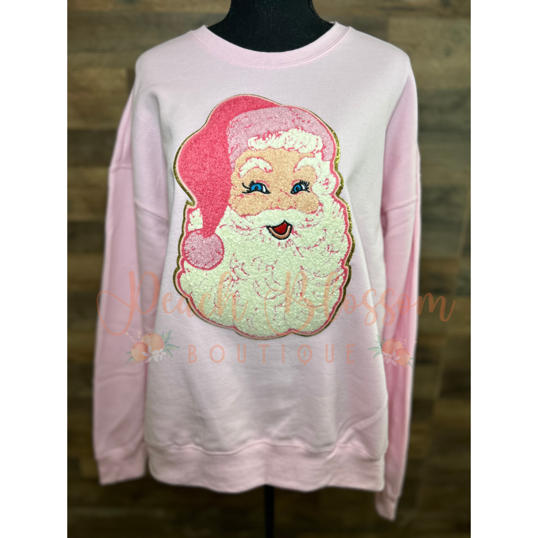 Santa Chenille Patch Sweatshirt