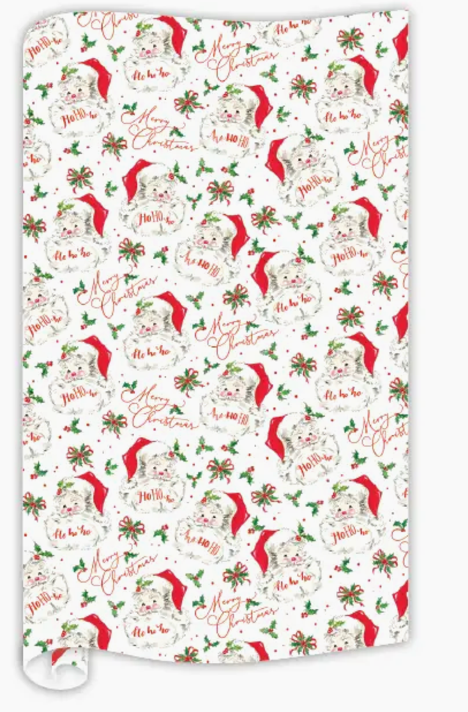 Merry Christmas Red Santa Pattern Wrapping Paper
