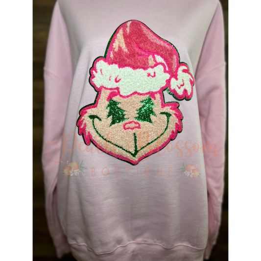 Grinch Chenille Patch Sweatshirt
