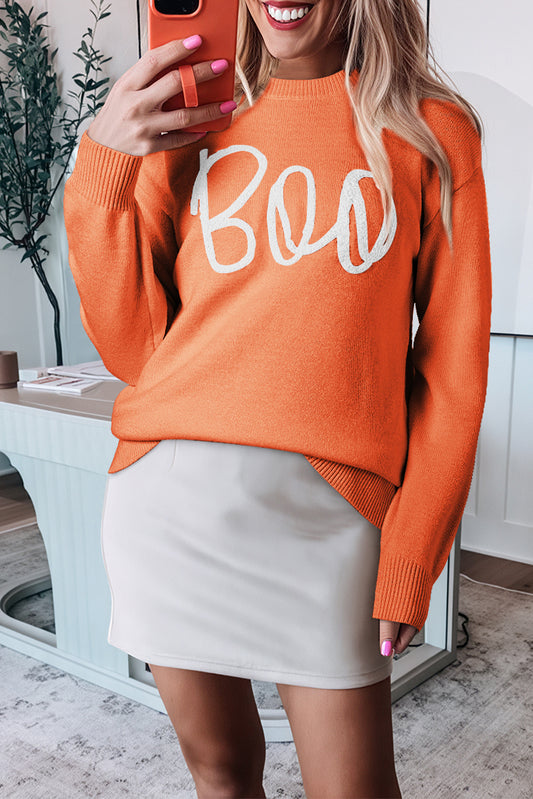 Orange Boo Sweater