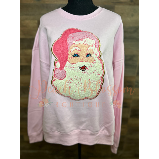 Santa Chenille Patch Sweatshirt