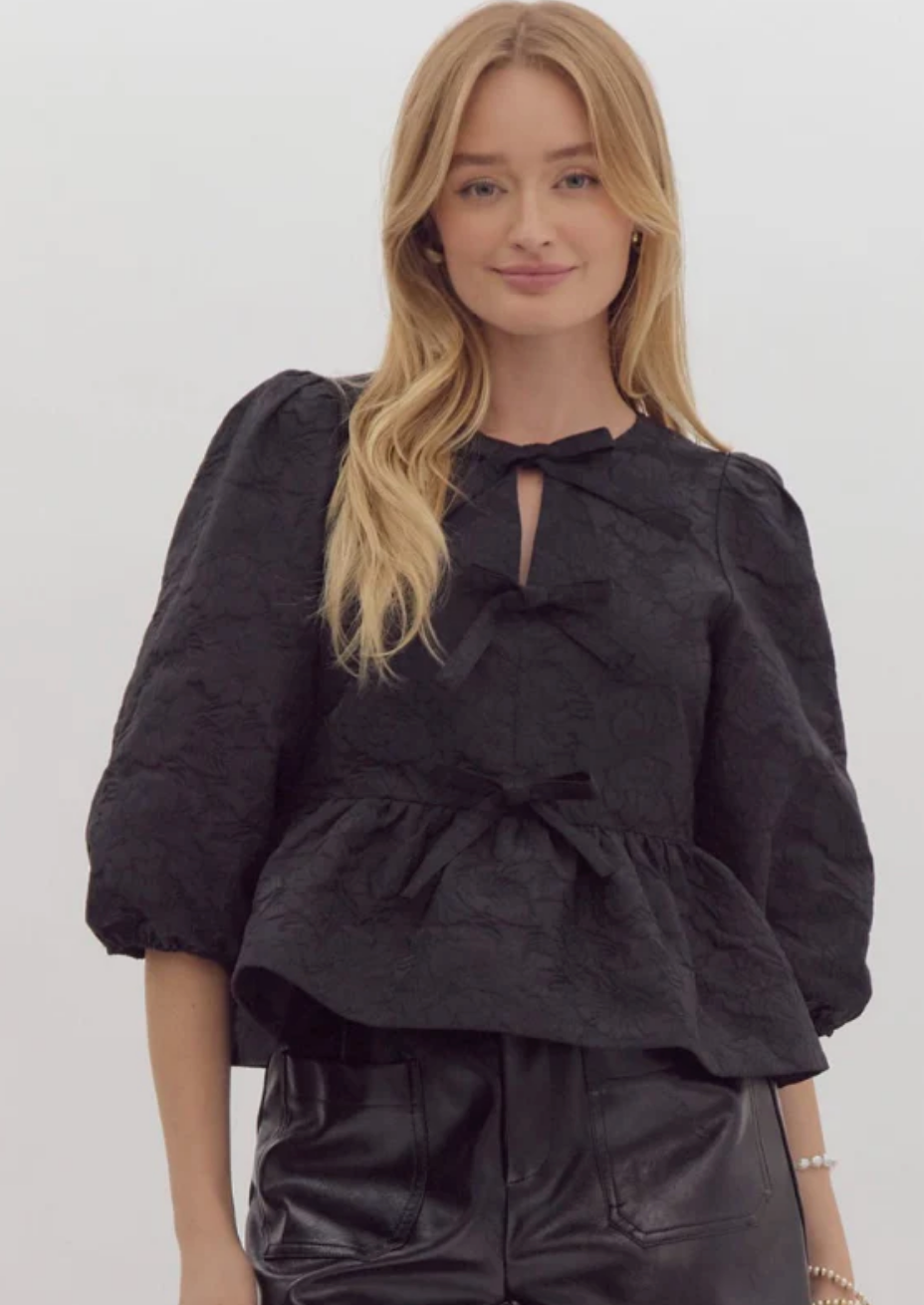 Midnight Bloom Peplum