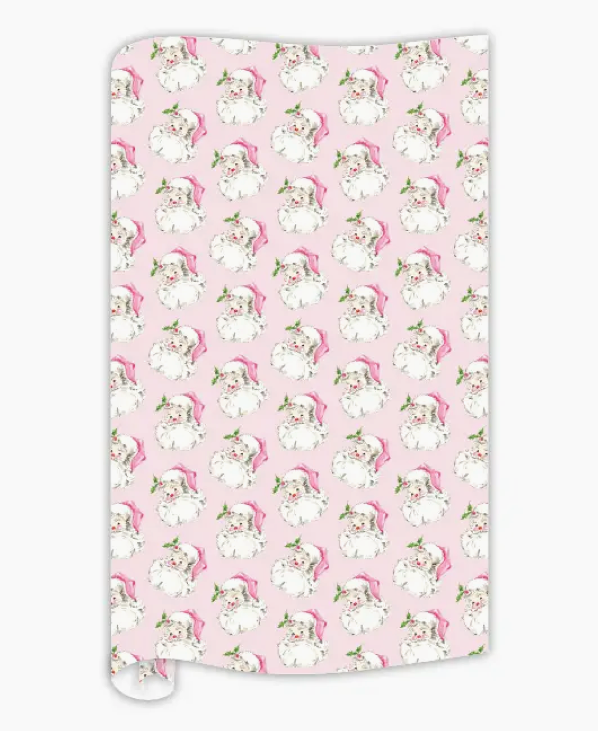 Pink Santa Pattern Wrapping Paper