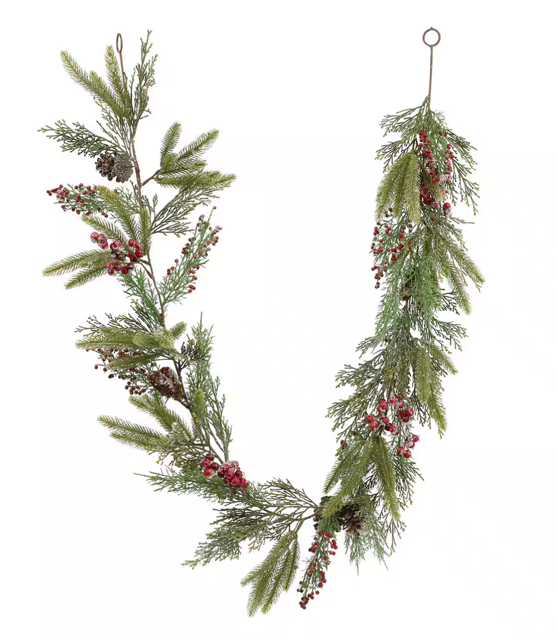 Ashland Icy Cedar Pine and Berry Garland