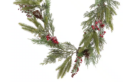 Ashland Icy Cedar Pine and Berry Garland