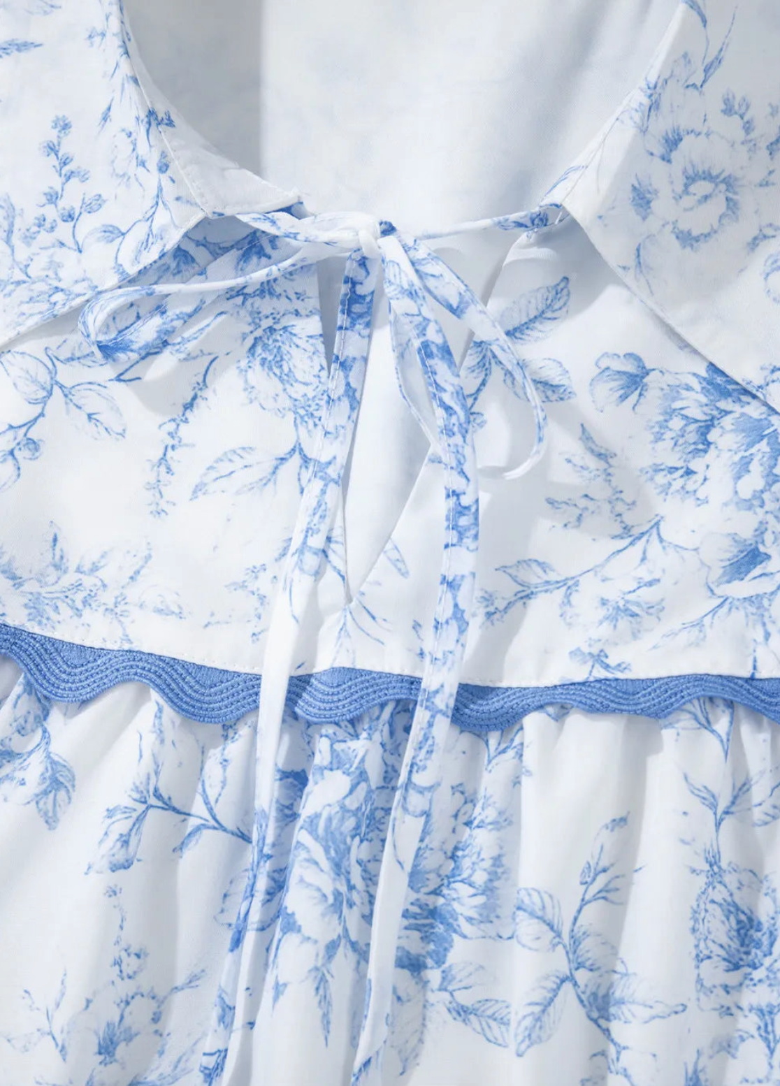 Lyra Printed Tie Neck Three-Quarter Sleeve Blouse