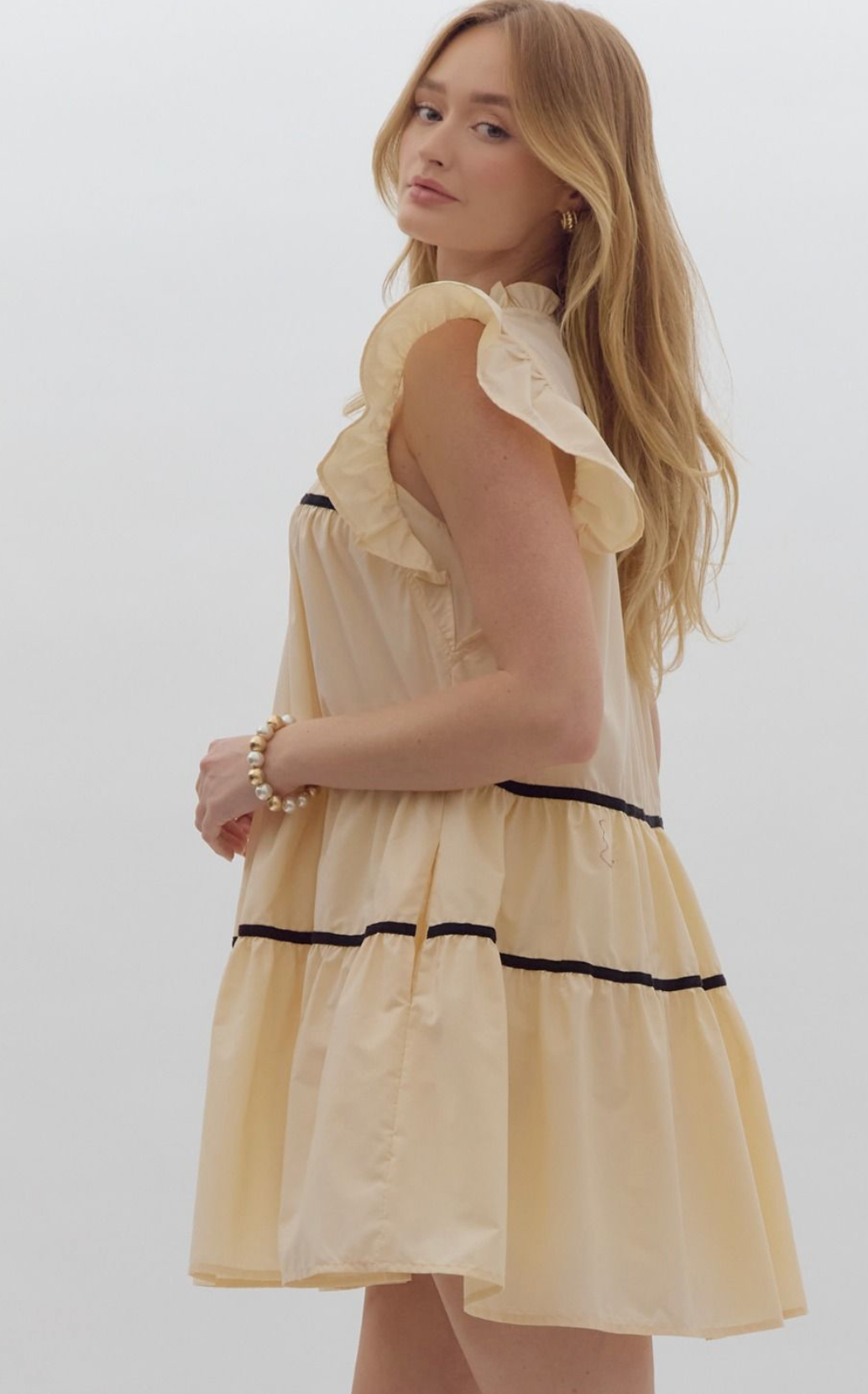 Classic Charm Ruffle Mini Dress