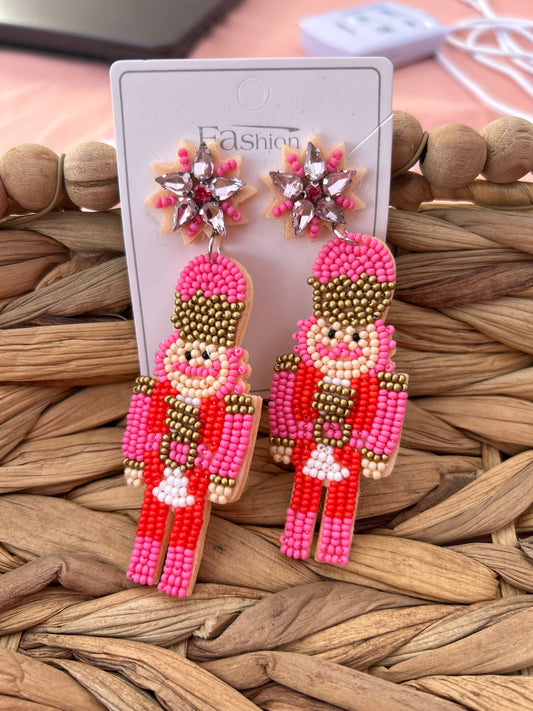 Beaded Nutcracker Earrings